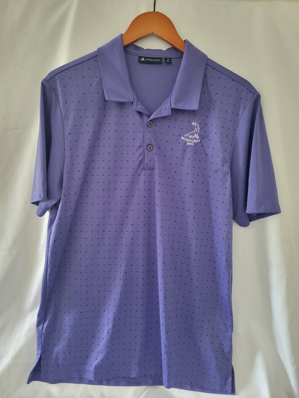 Adidas Pinehurst 1895 Putter Boy Golf Polo Men's M Purple